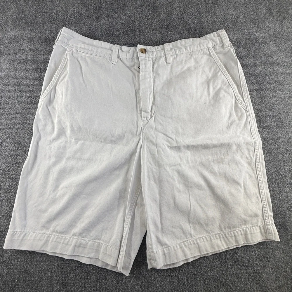 Polo Ralph Lauren Mens White Relaxed Fit Chino Shorts Size 36 Embroidered Pony